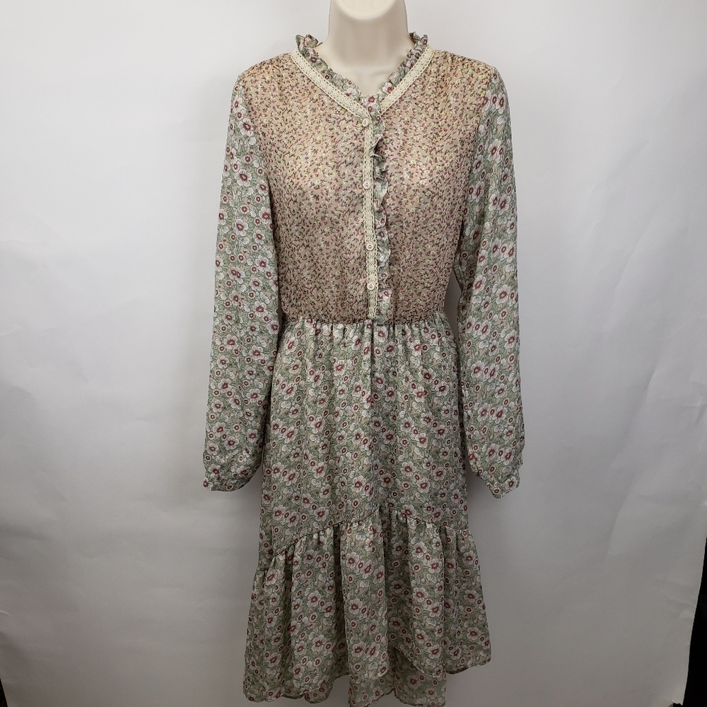 POL floral Prairie dress size small